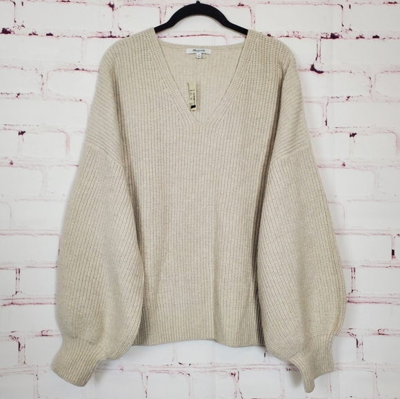 madewell tangerine sweater